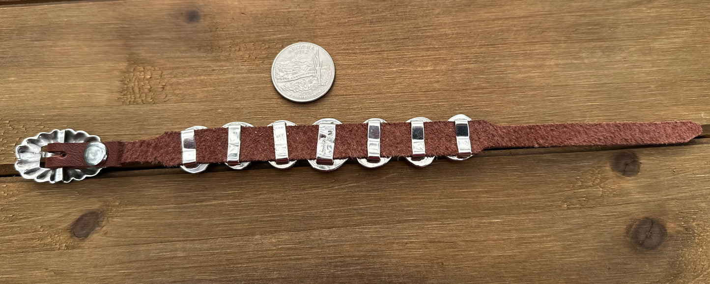 KINGMAN TURQUOISE MULTI STONE LEATHER BRACELET