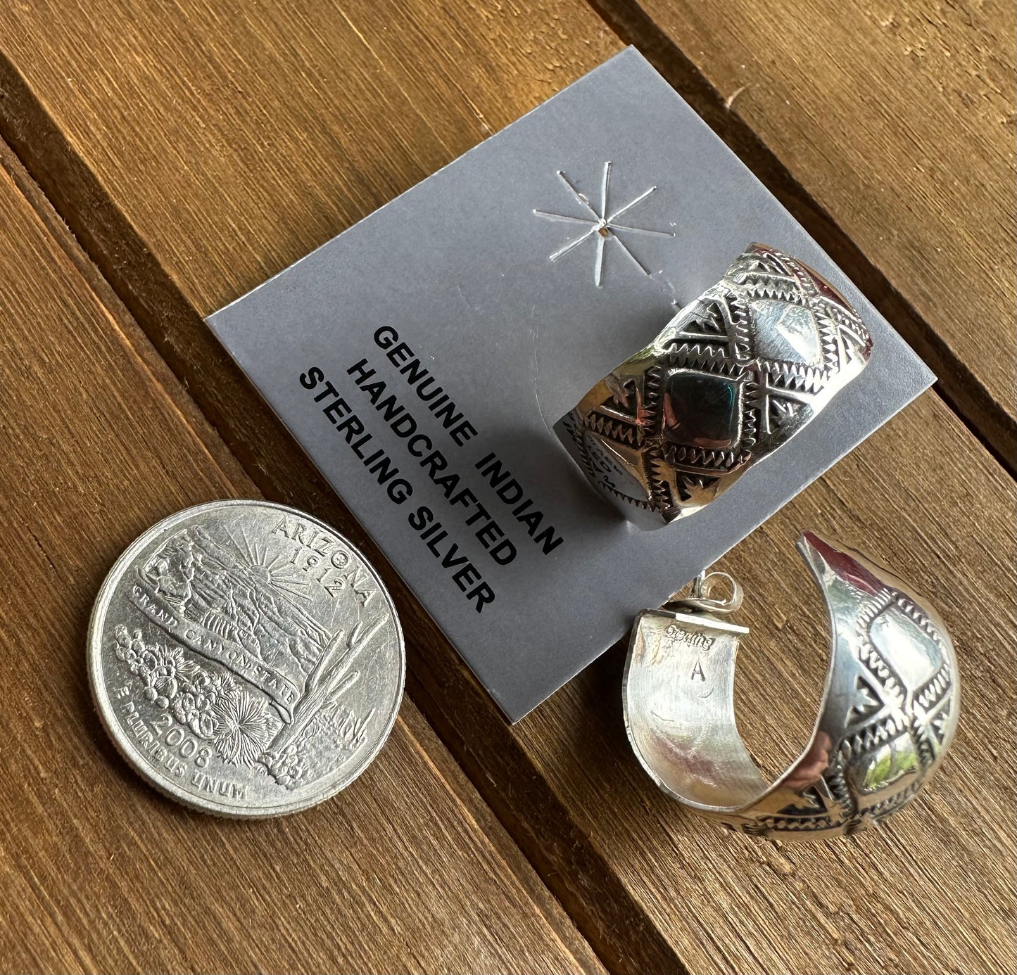LARGE STERLING EAR HUGGIES
