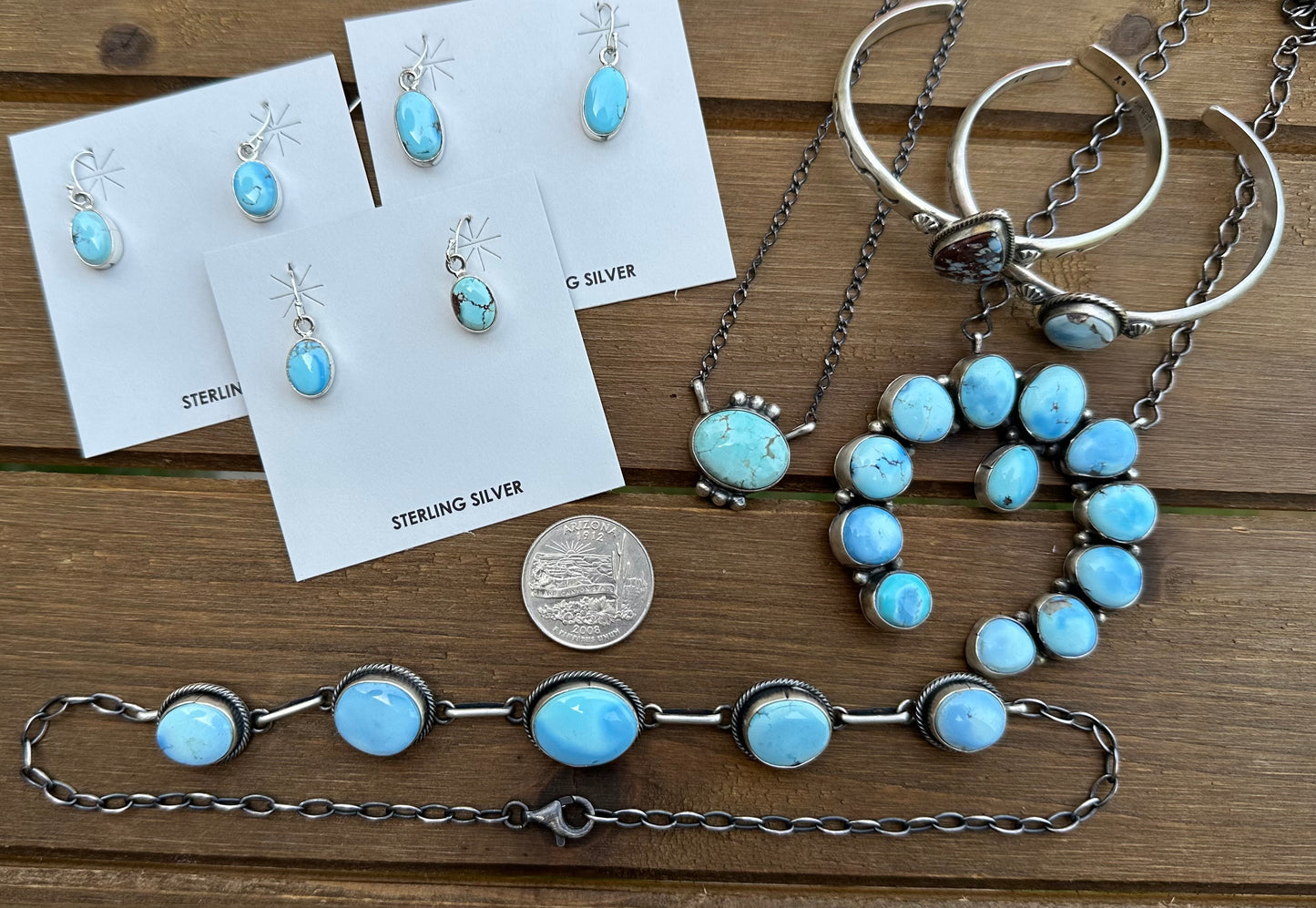 GOLDEN HILLS TURQUOISE DANGLES