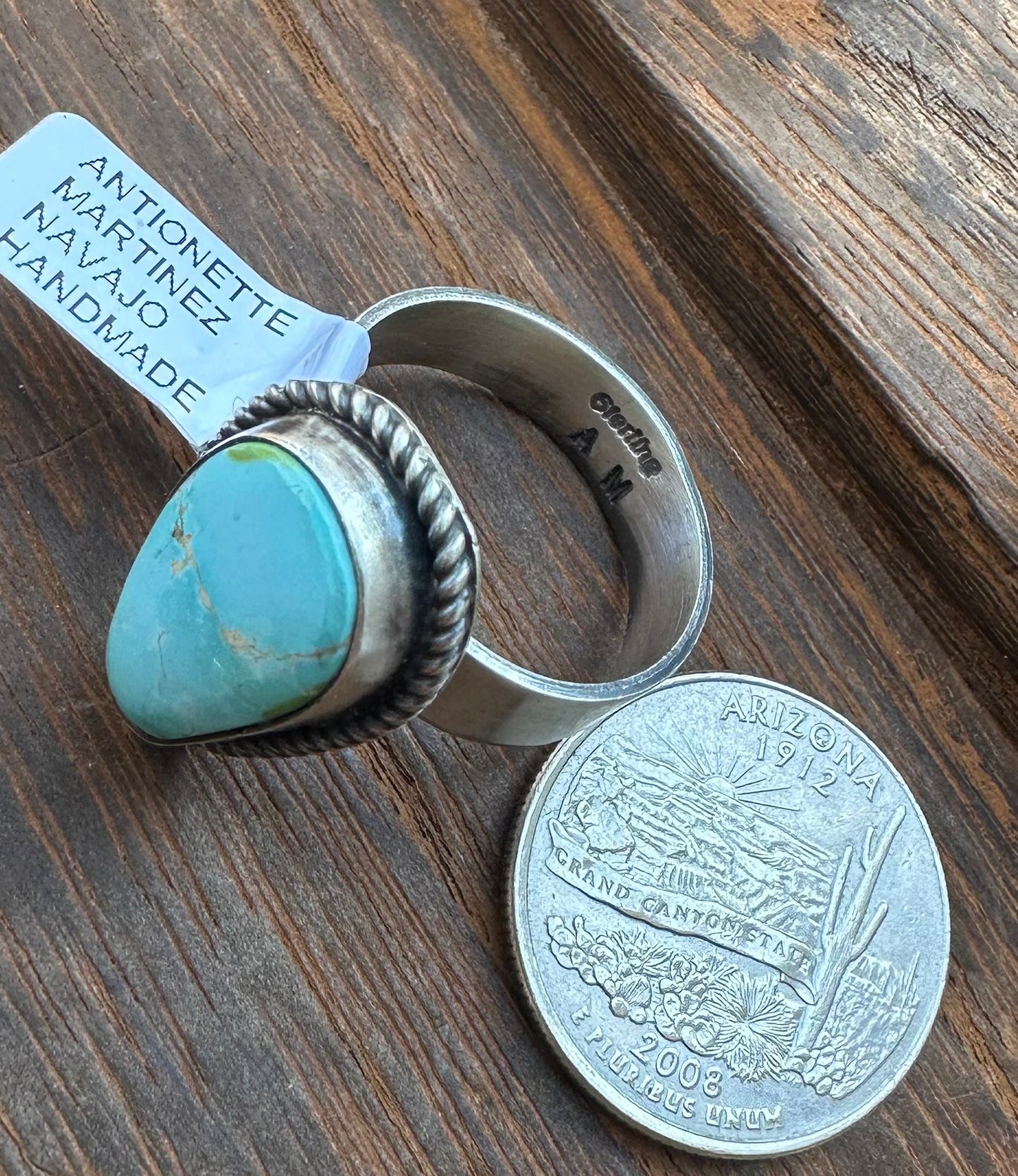 SONORAN GOLD TURQUOISE ADJUSTABLE RING