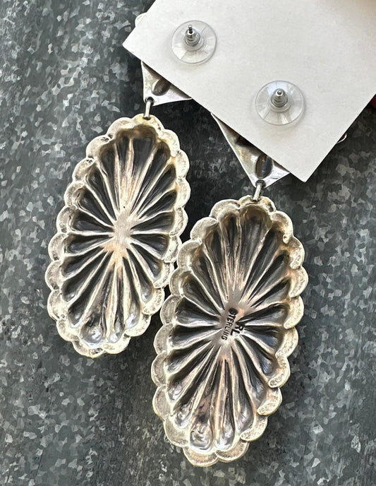 RED SPINY OYSTER CONCHO DANGLES