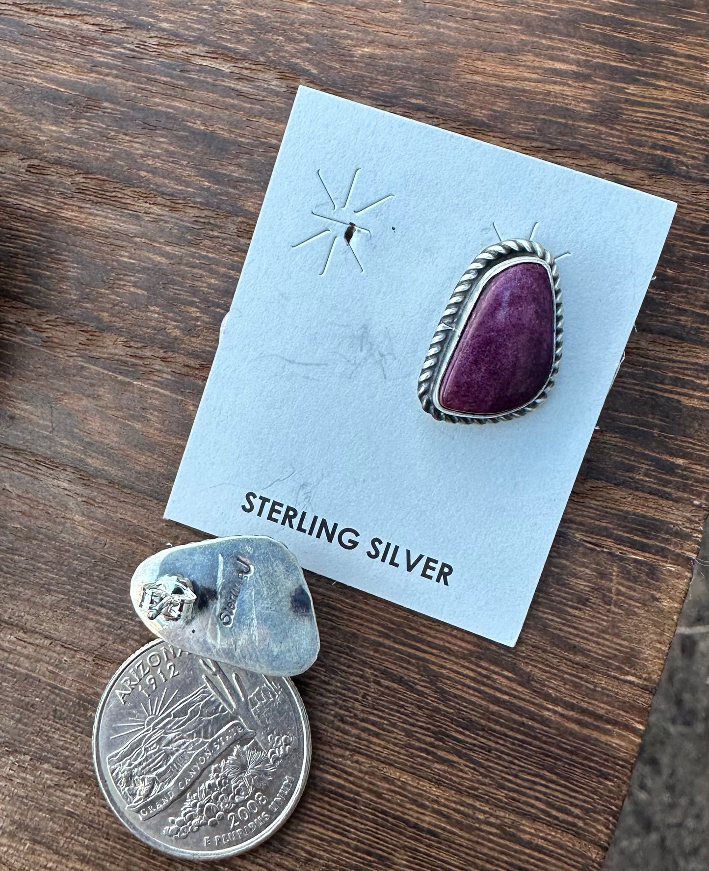 PURPLE SPINY OYSTER STUDS