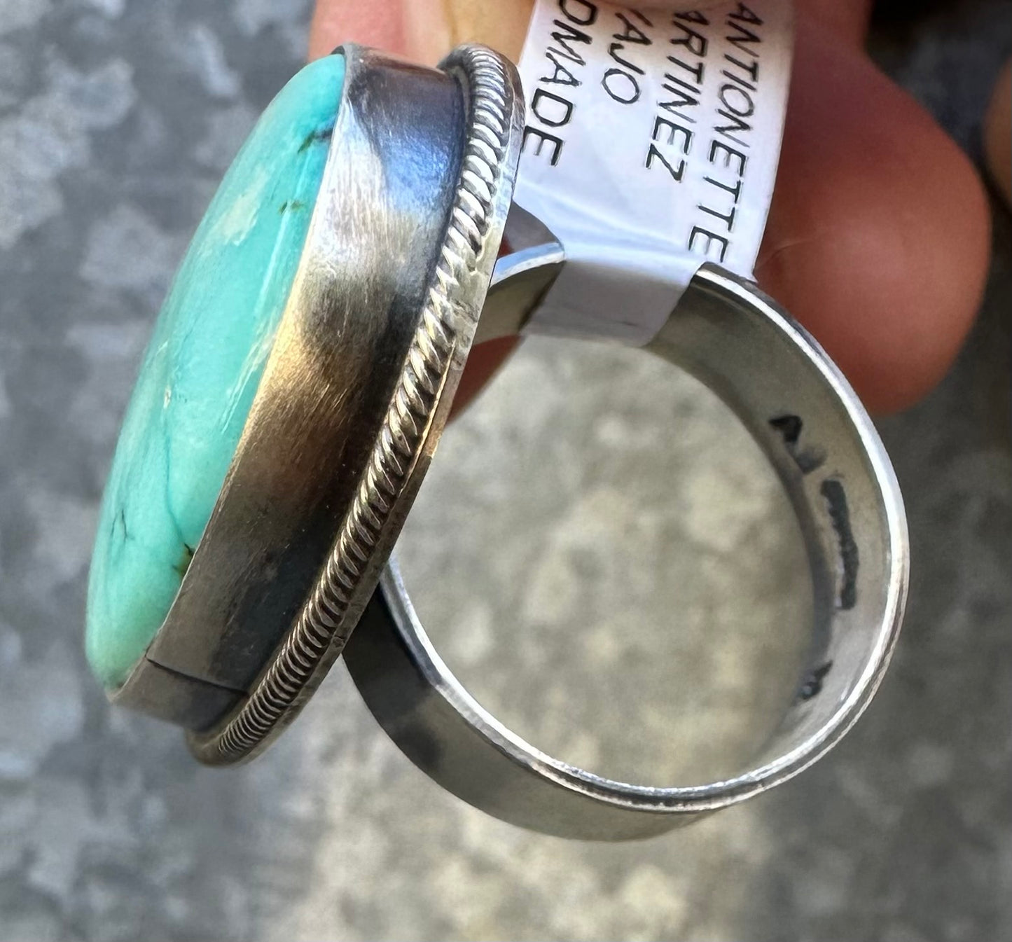 KINGMAN TURQUOISE ADJUSTABLE STATEMENT RING