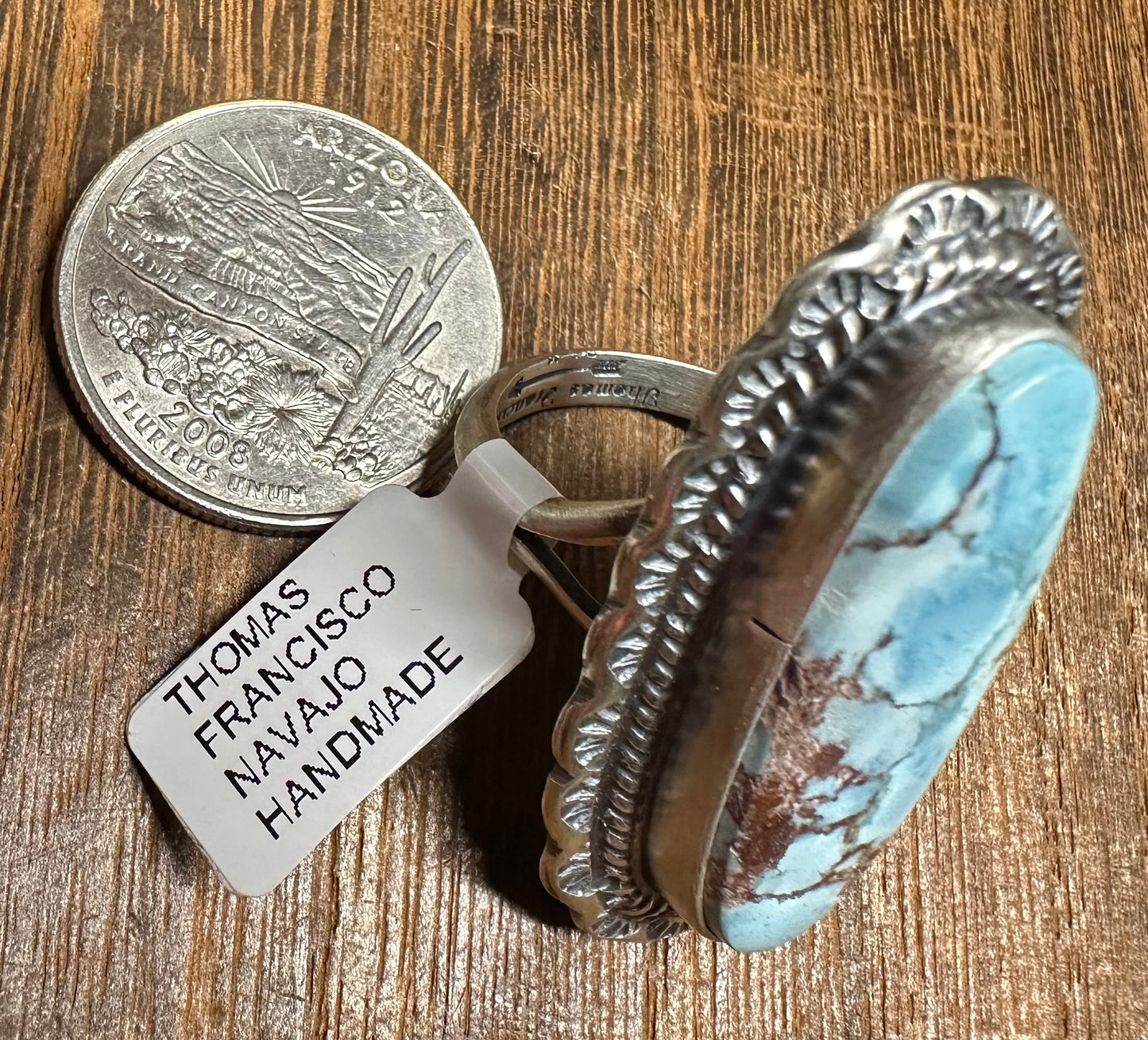 GOLDEN HILLS TURQUOISE RING SIZE 7.5