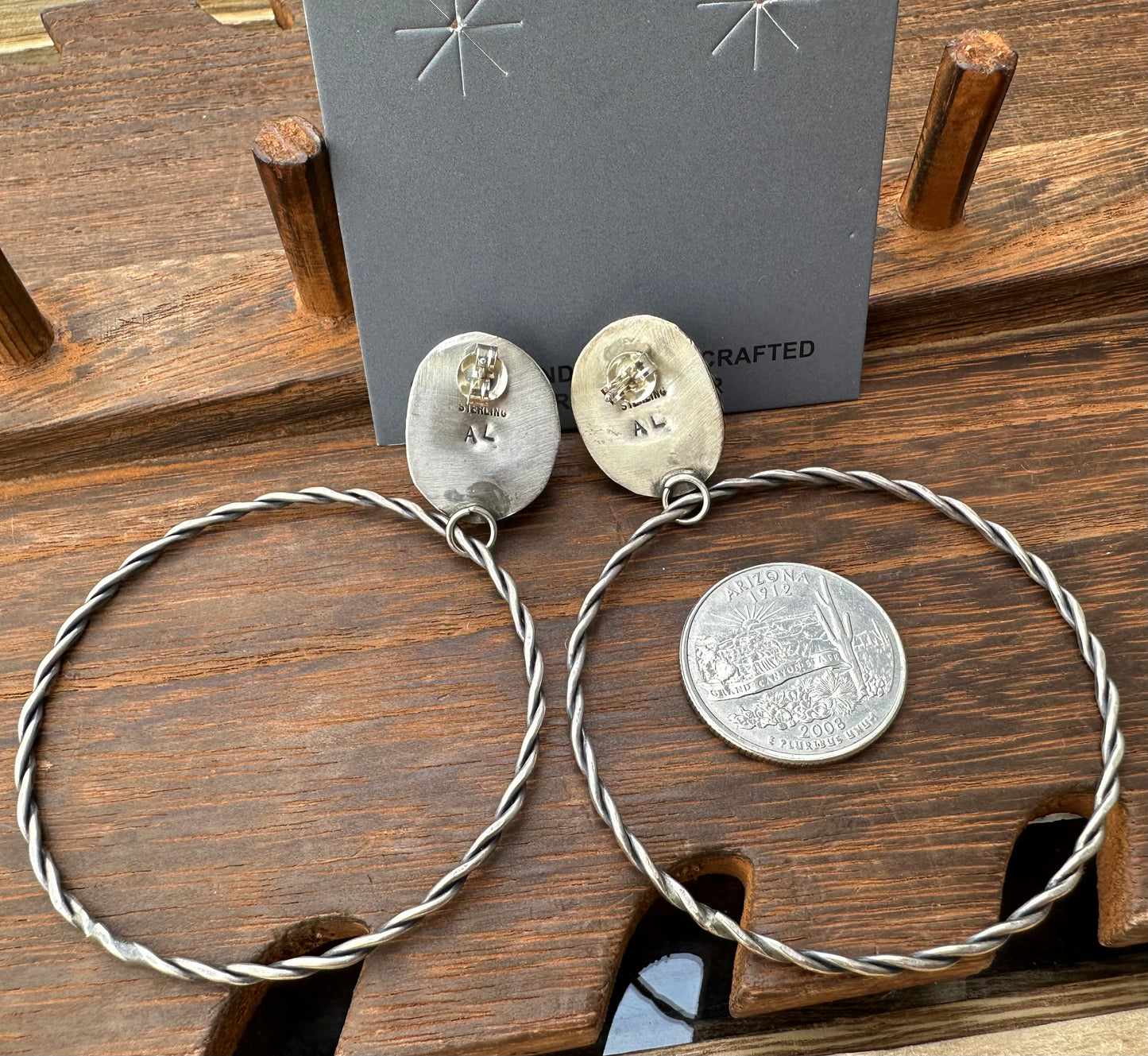 KINGMAN TURQUOISE “TEEPEE” HOOPS