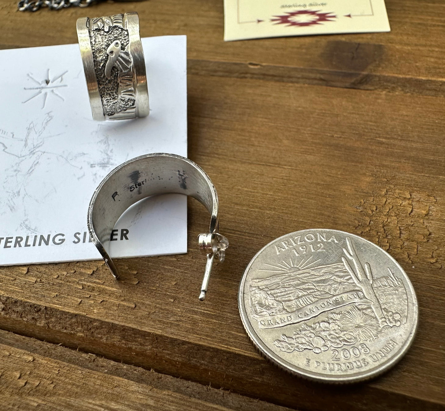 STERLING SILVER HARE STORYTELLER HOOPS