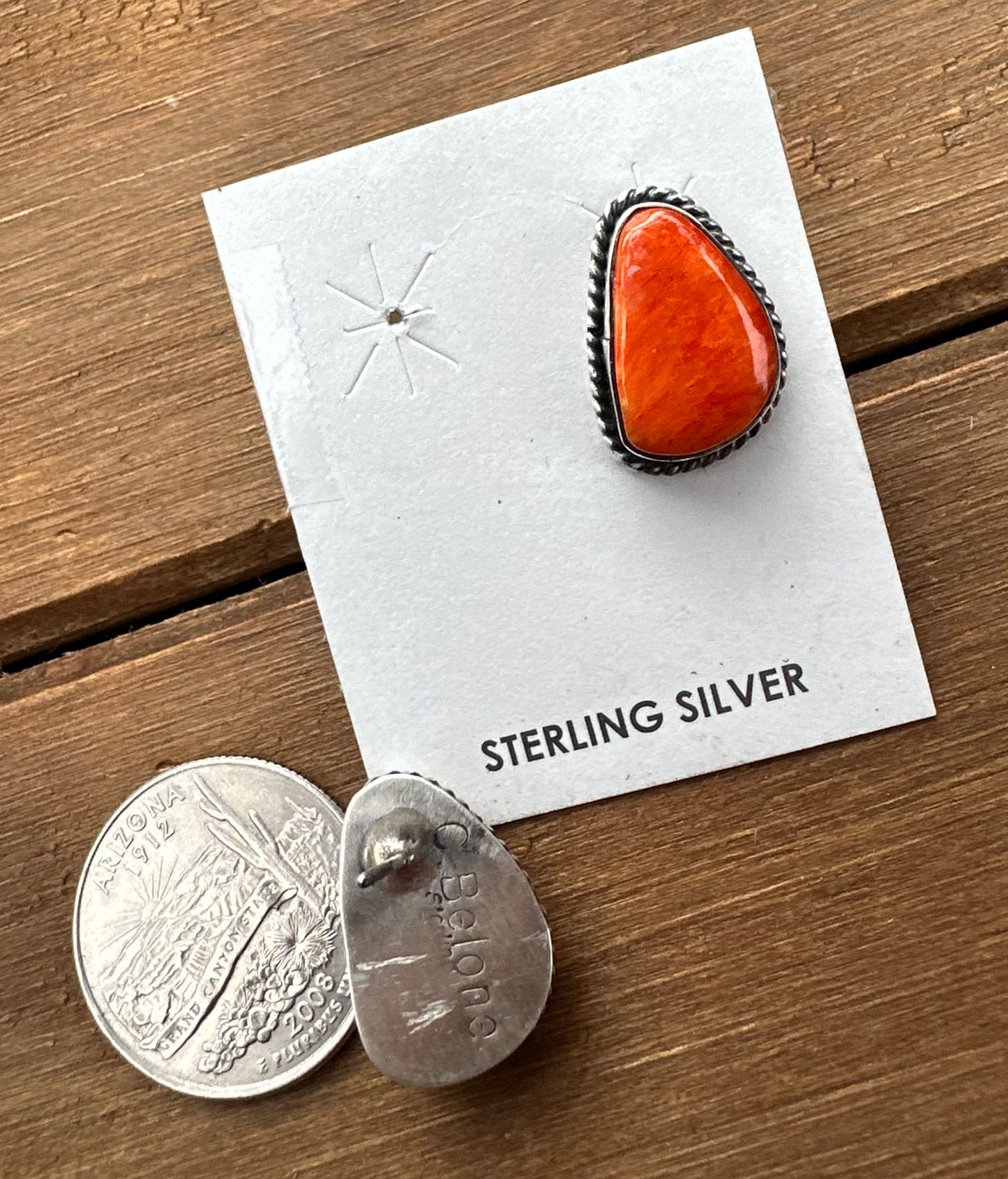 ORANGE SPINY OYSTER STUDS