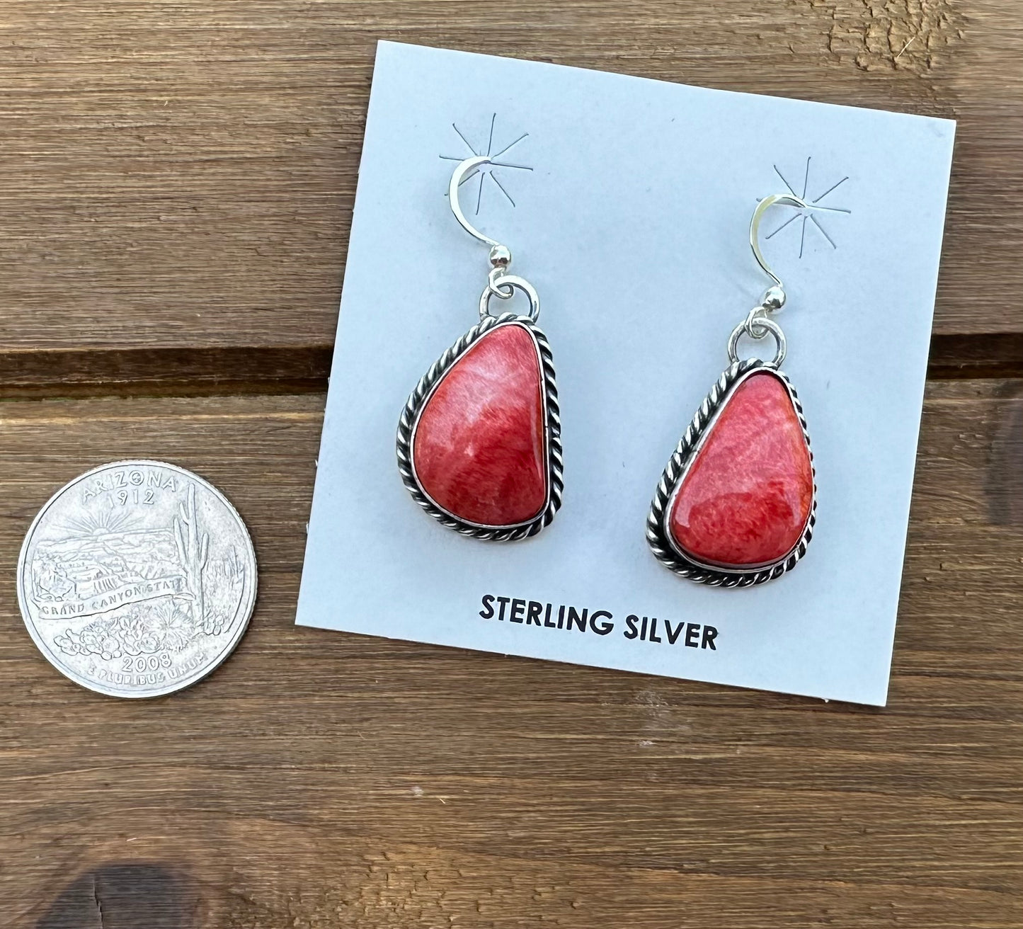 RED SPINY OYSTER DANGLES