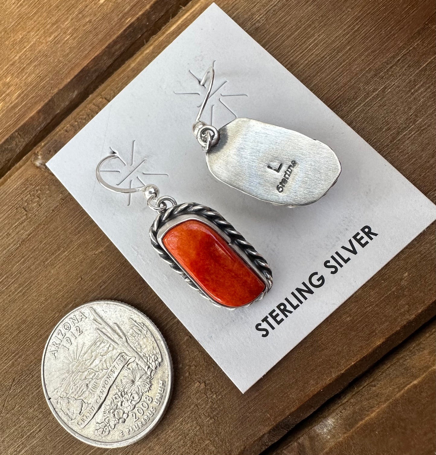 ORANGE SPINY OYSTER DANGLES