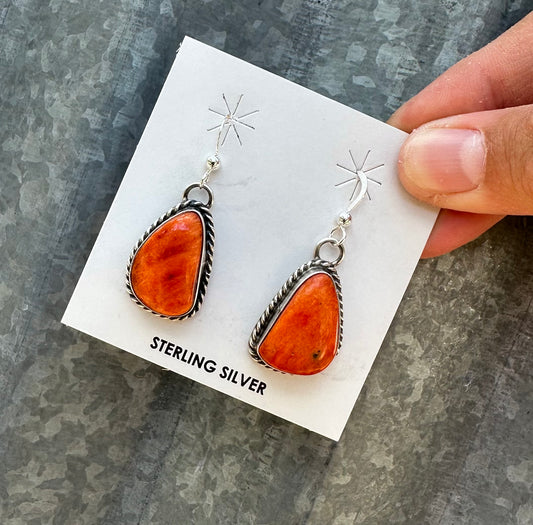 ORANGE SPINY OYSTER DANGLES