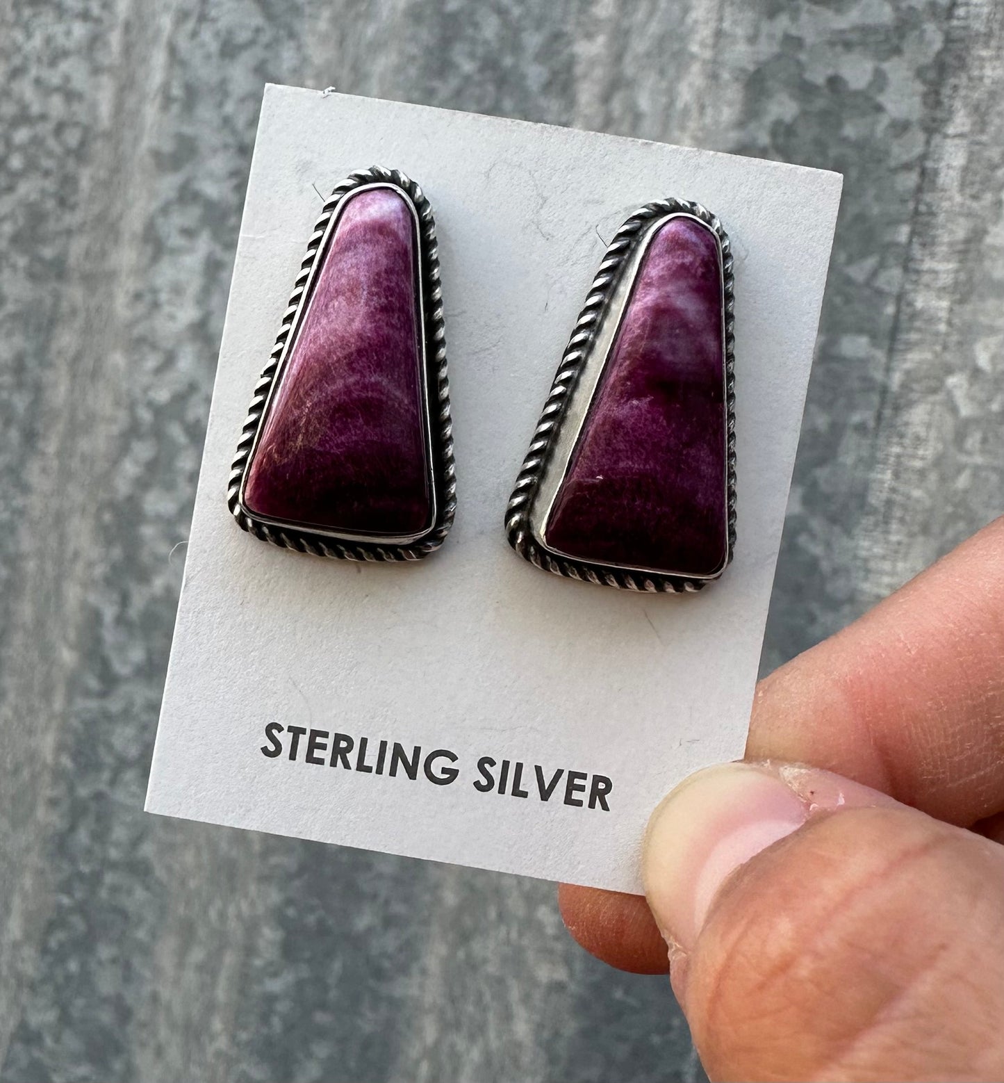 PURPLE SPINY OYSTER STUDS