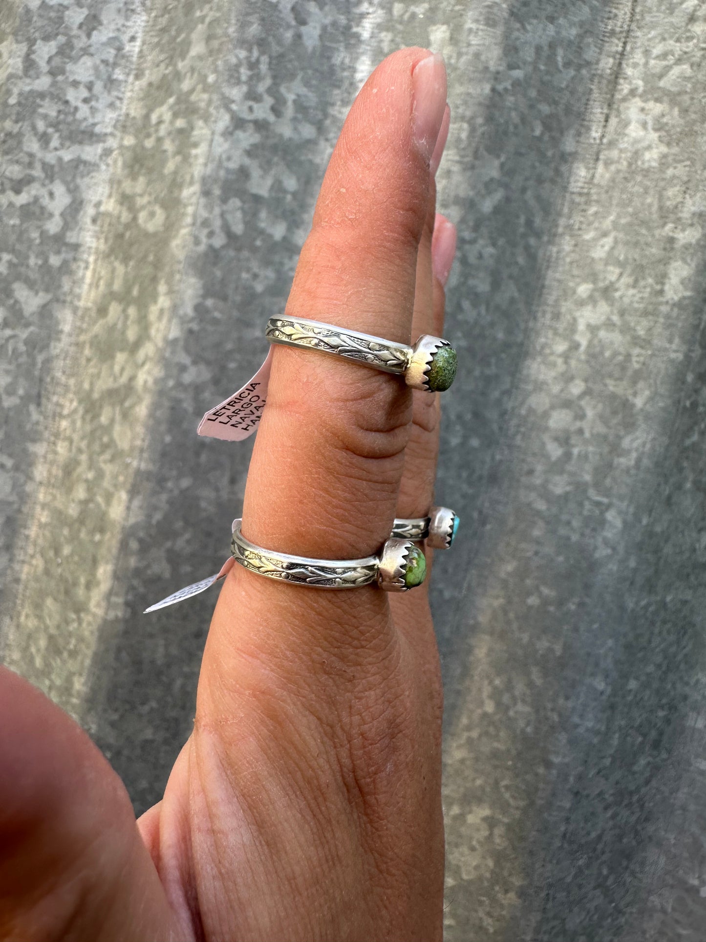 SONORAN GOLD TURQUOISE STACKER RINGS