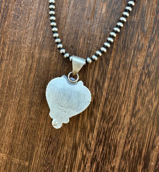 #8 TURQUOISE HEART PENDANT