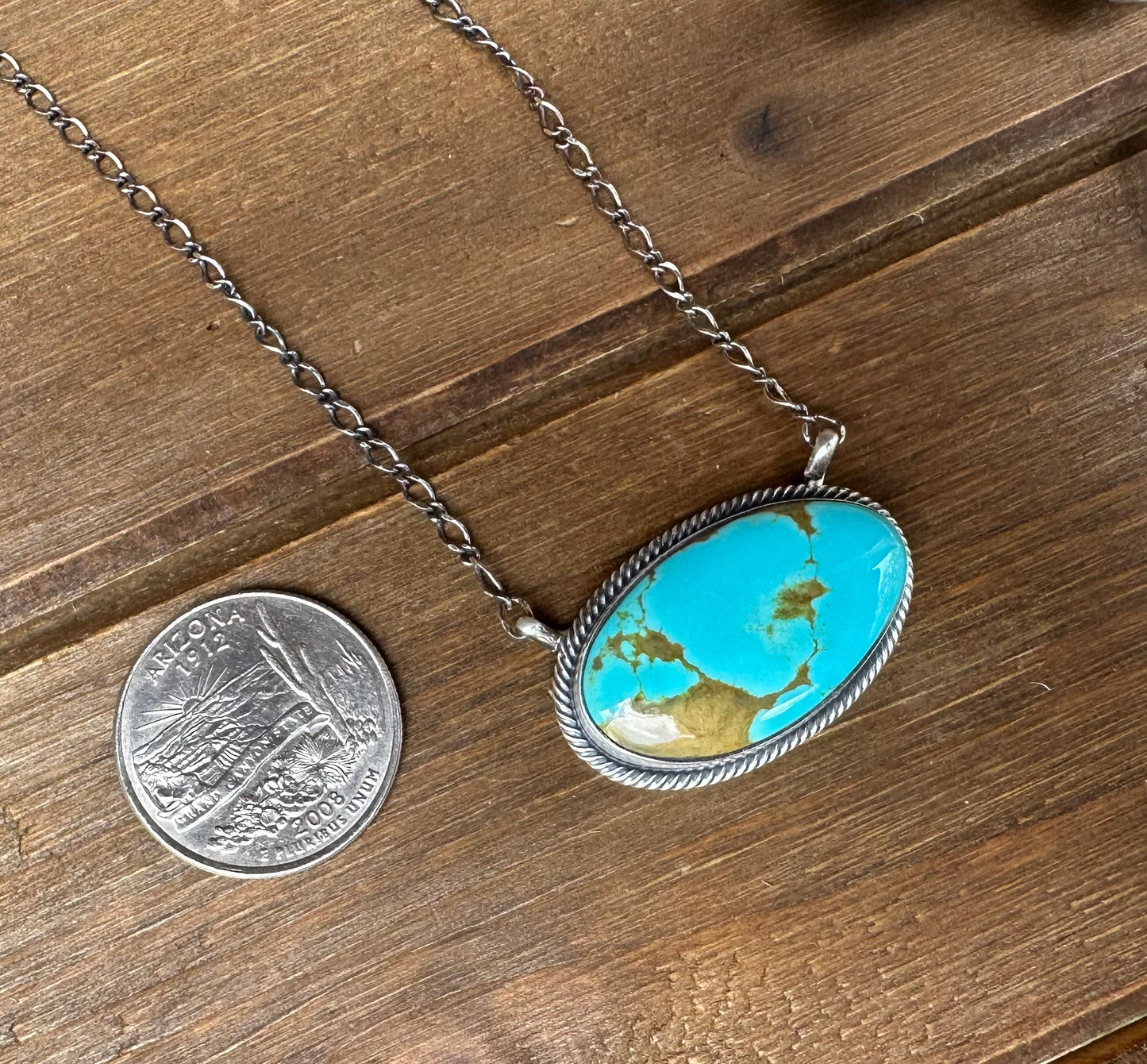 18” KINGMAN TURQUOISE NECKLACE