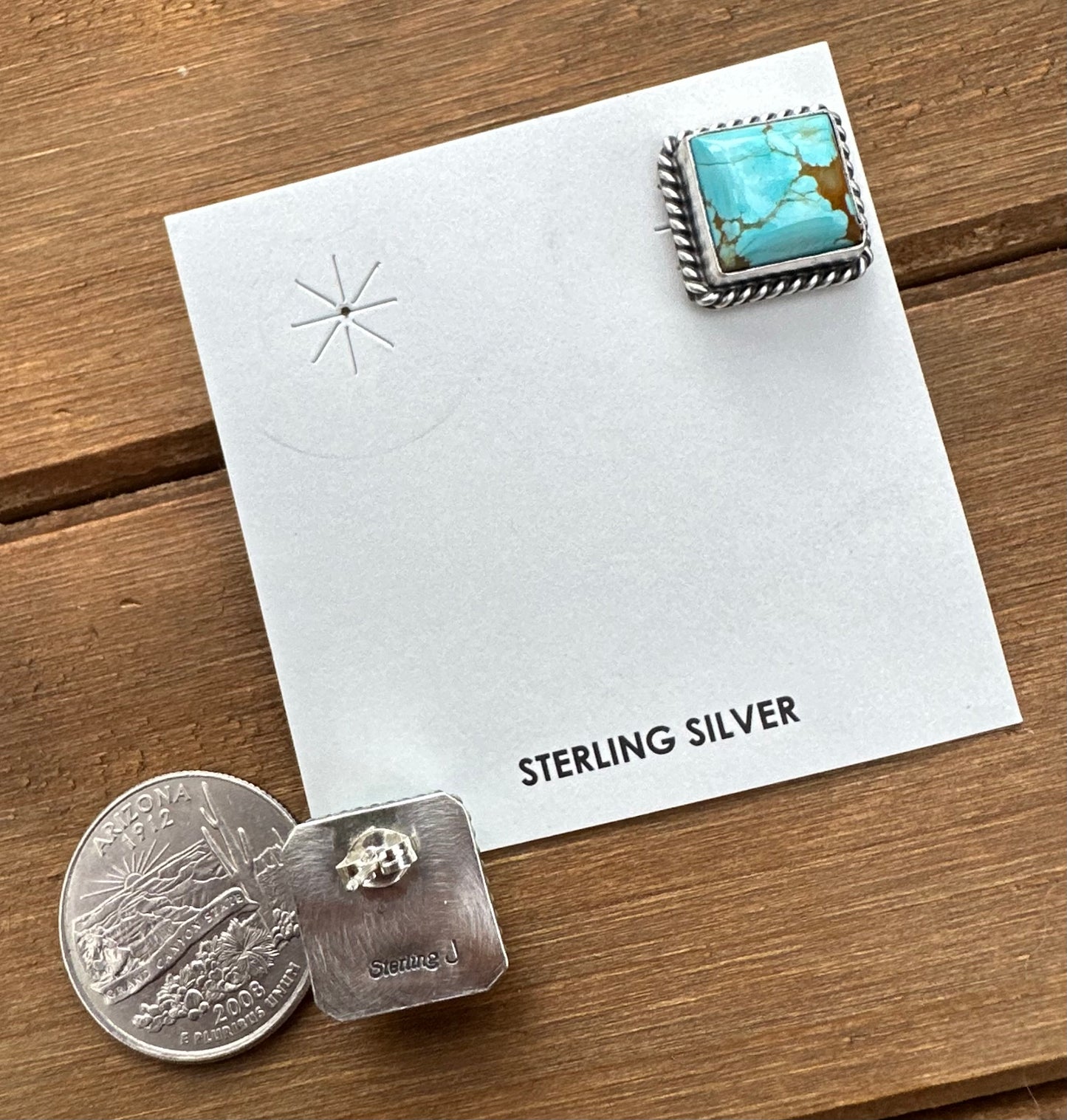 MINE #8 TURQUOISE STUDS