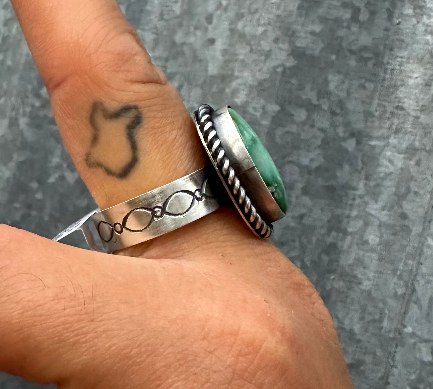 SONORAN GOLD TURQUOISE ADJUSTABLE RING