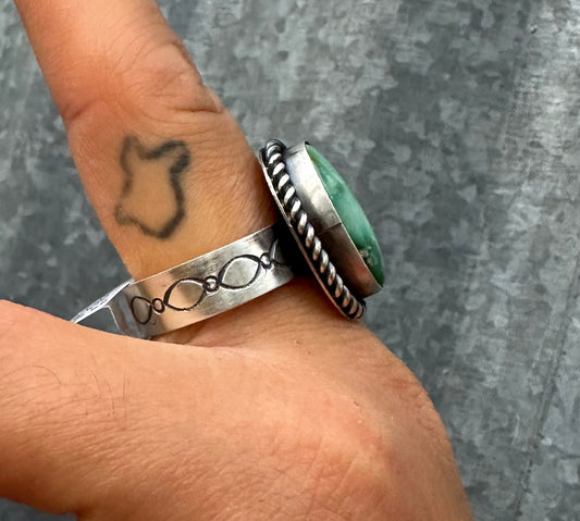 SONORAN GOLD TURQUOISE ADJUSTABLE RING