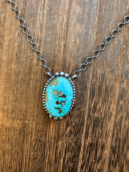18” SONORAN GOLD TURQUOISE NECKLACE