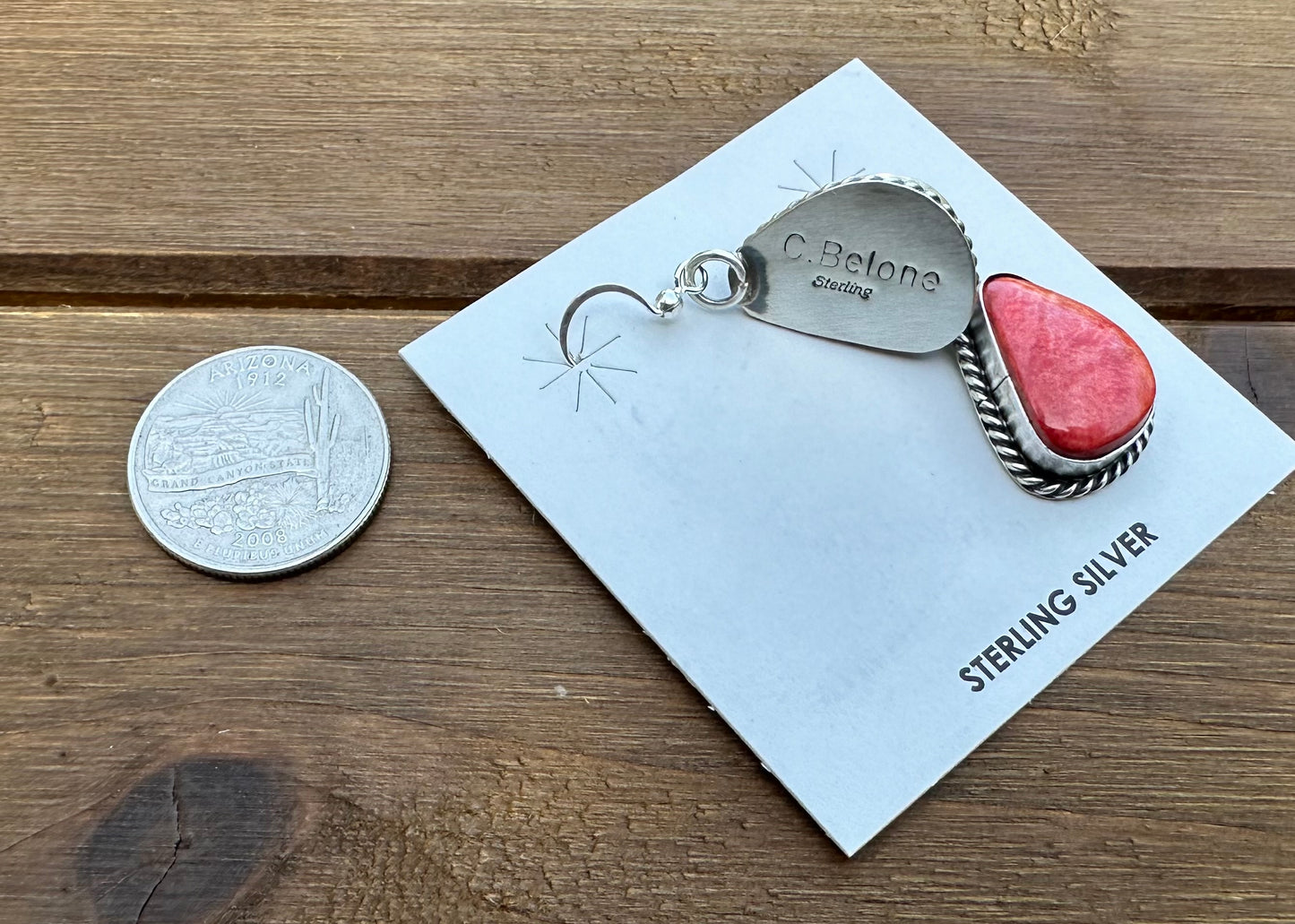 RED SPINY OYSTER DANGLES