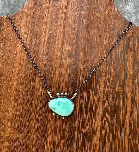18” WHITE WATER TURQUOISE NECKLACE