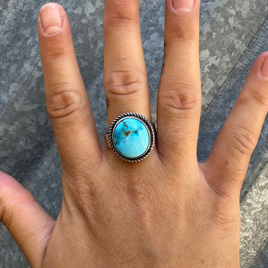KINGMAN TURQUOISE ADJUSTABLE RING