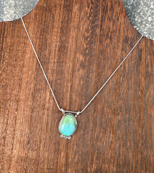 18” SONORAN GOLD TURQUOISE NECKLACE