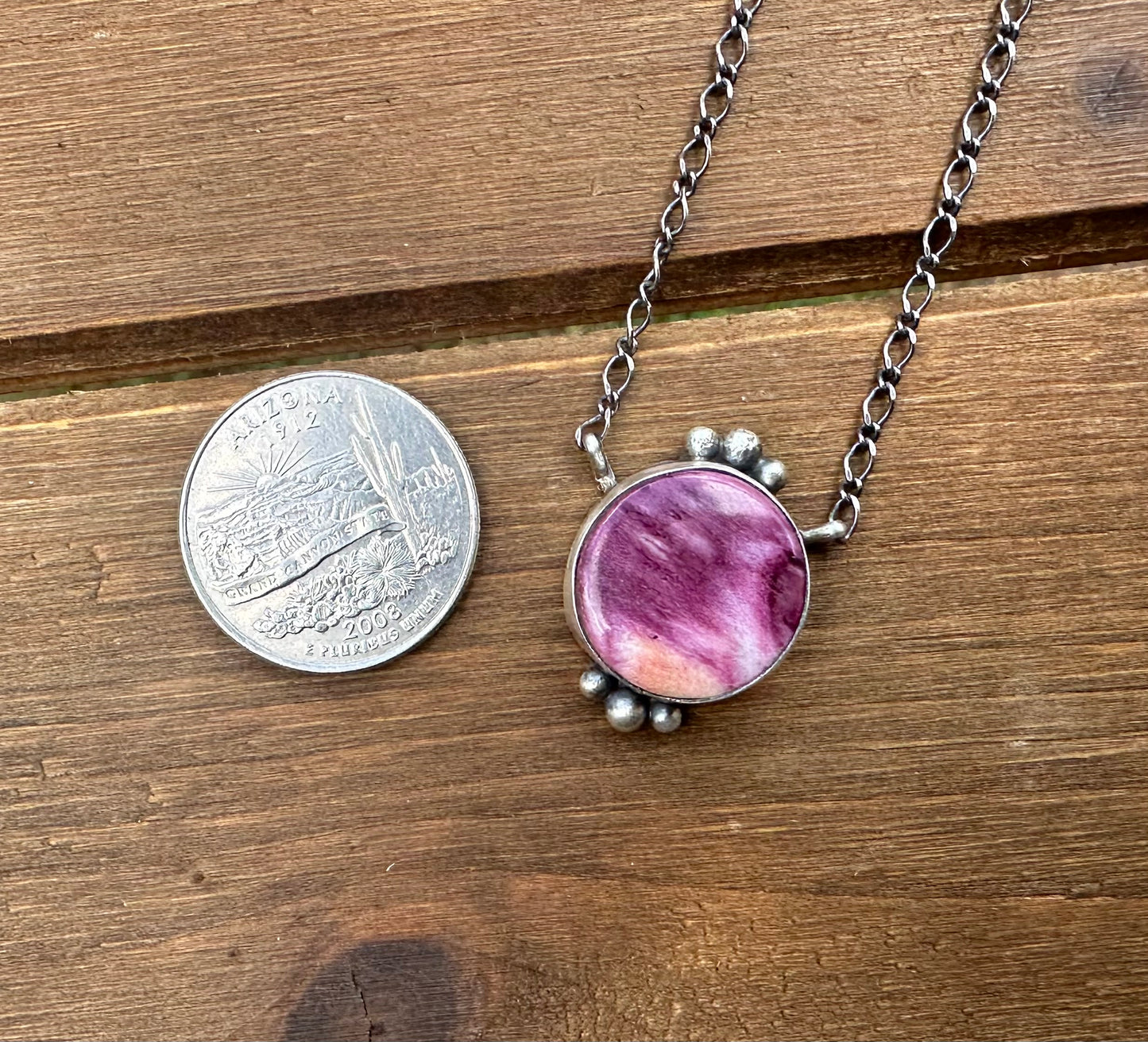 18” PURPLE SPINY OYSTER NECKLACE