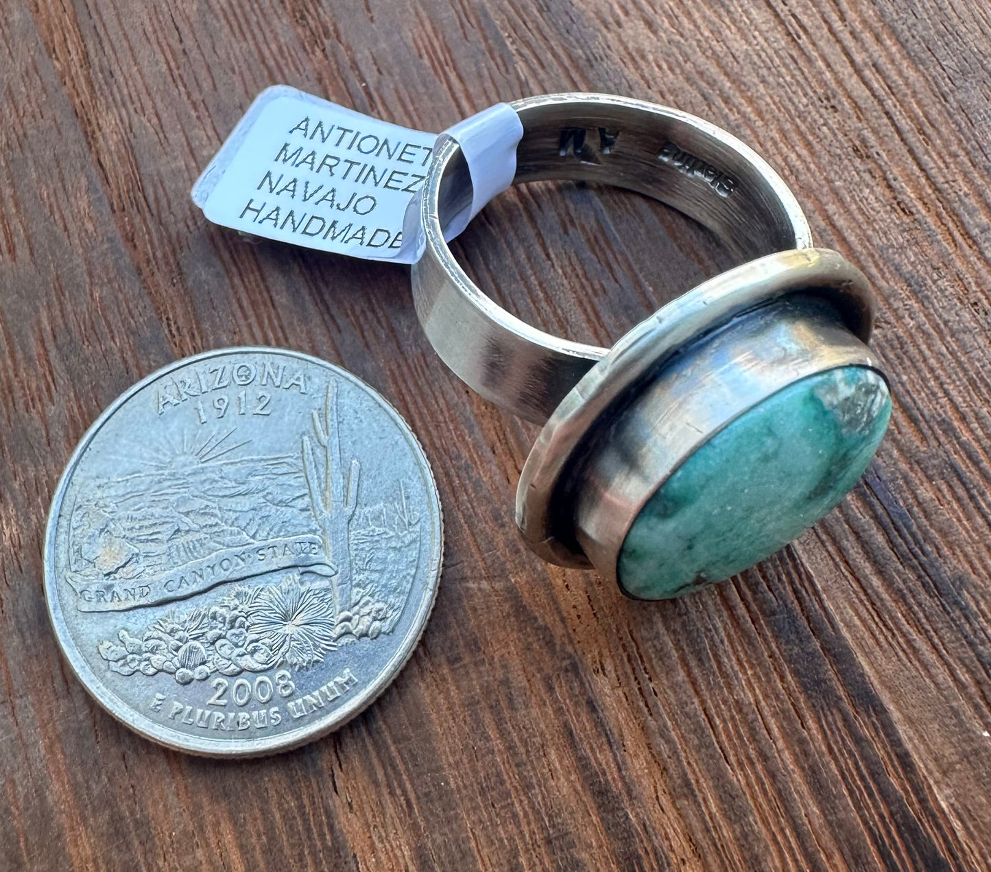 WHITE WATER TURQUOISE ADJUSTABLE RING