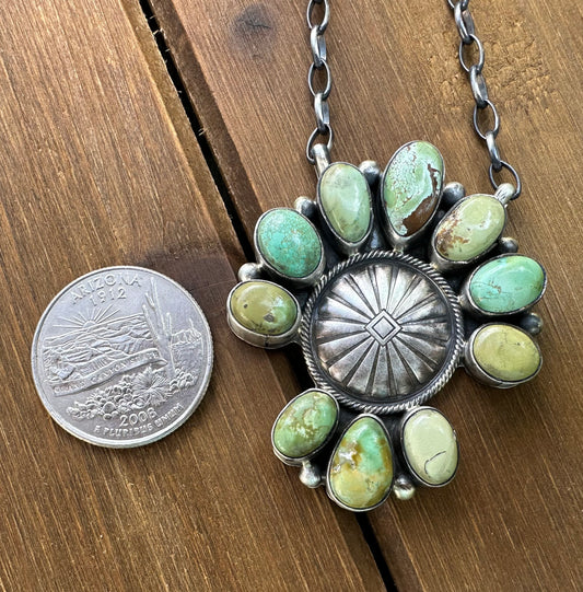 18” ROYSTON TURQUOISE HEADDRESS NECKLACE
