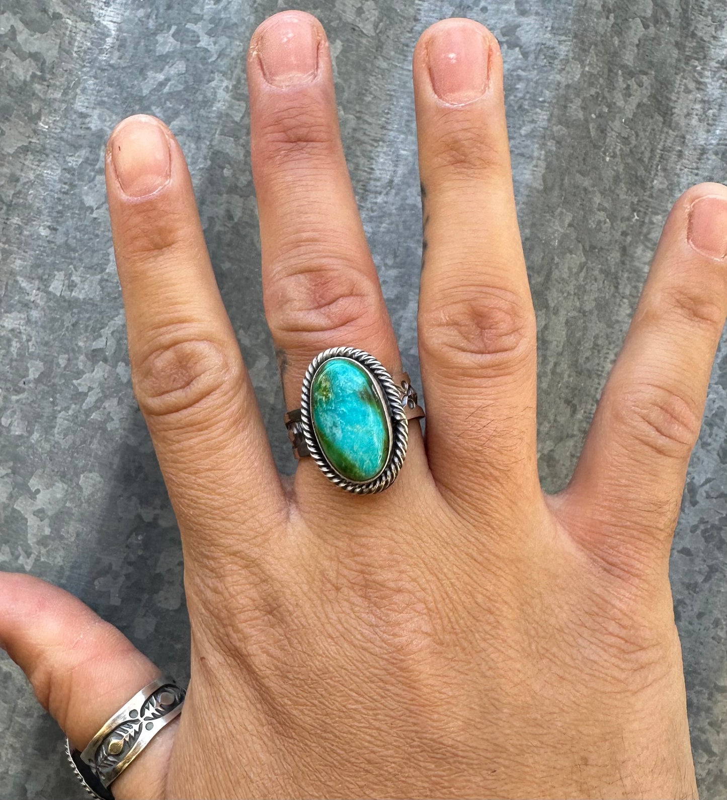 SONORAN GOLD TURQUOISE ADJUSTABLE RING