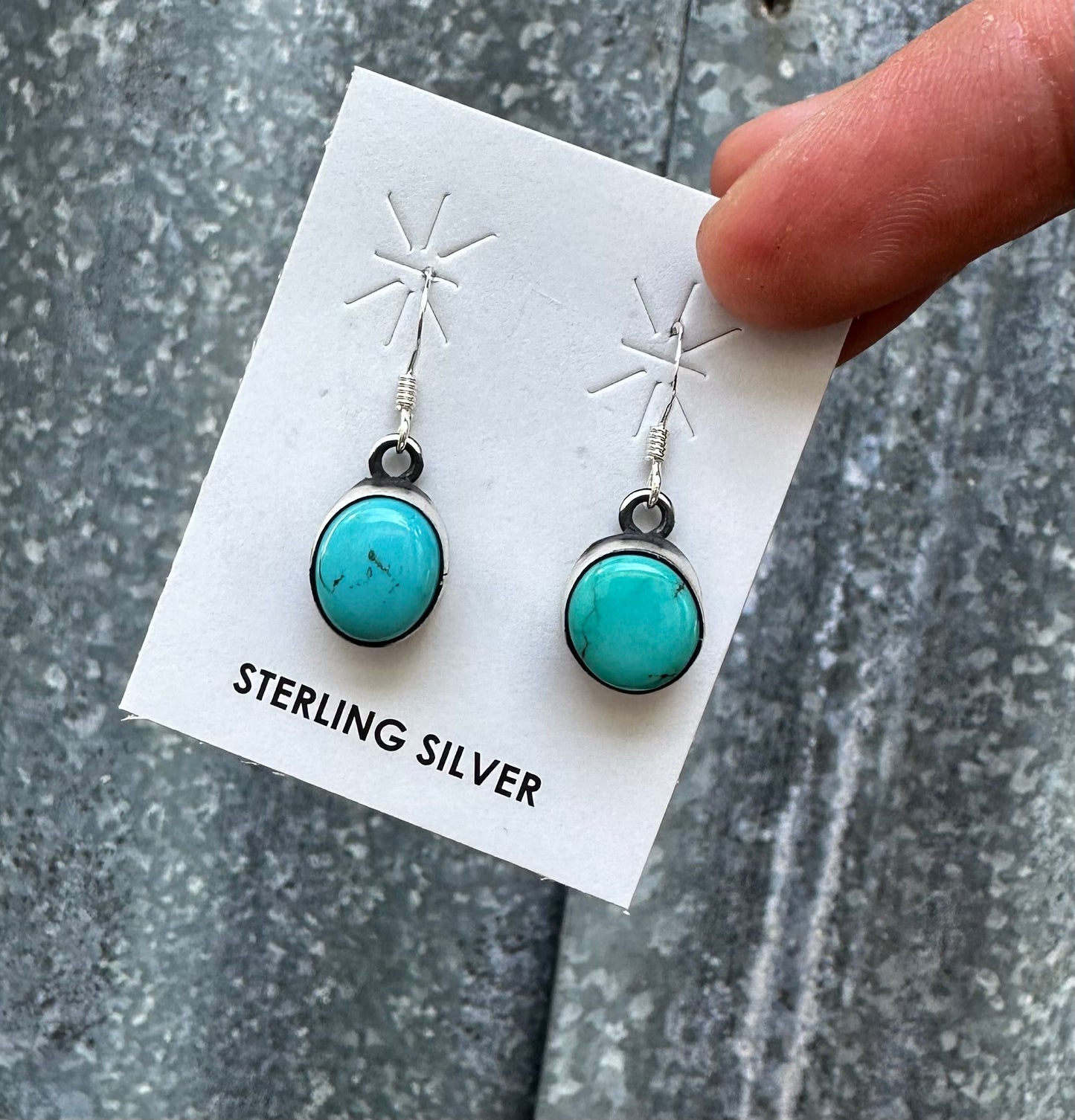 20” KINGMAN TURQUOISE LARIAT NECKLACE SET