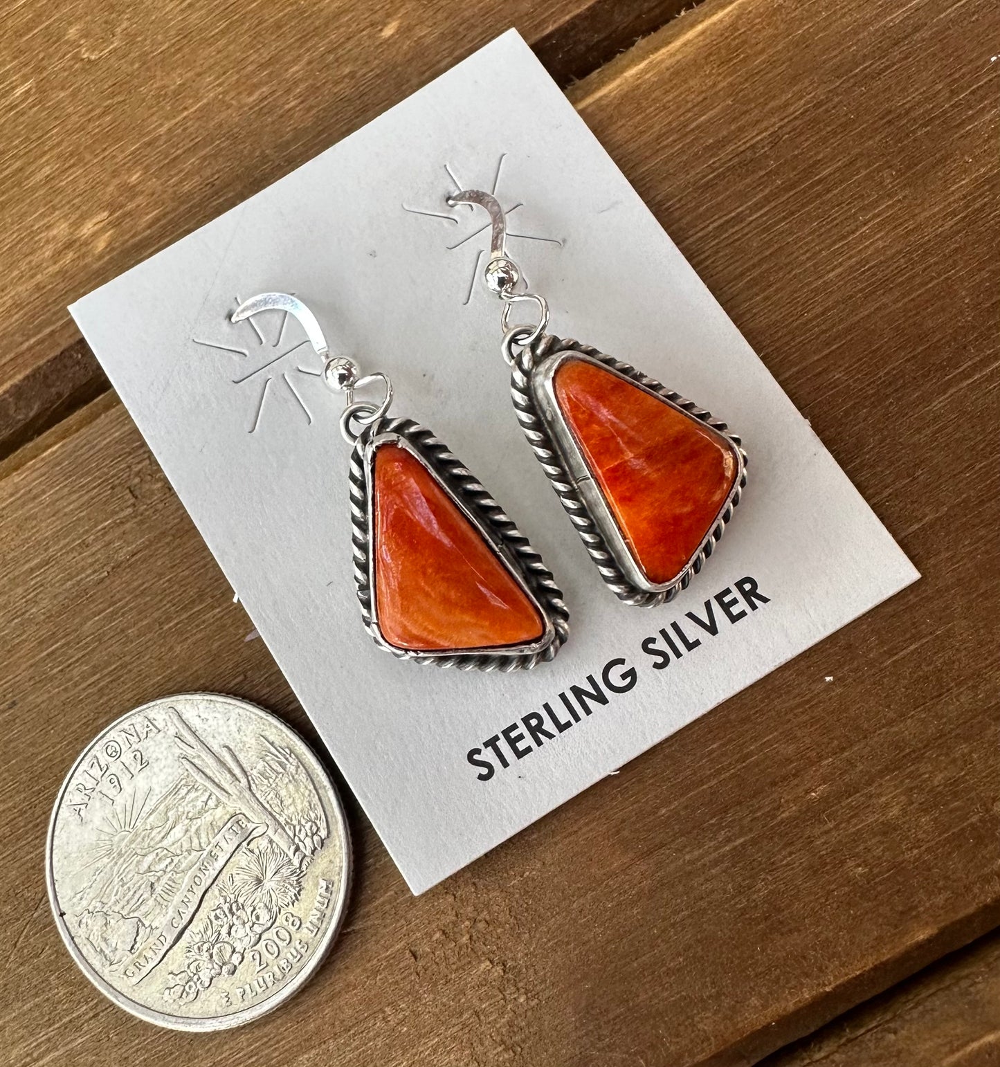 ORANGE SPINY OYSTER DANGLES