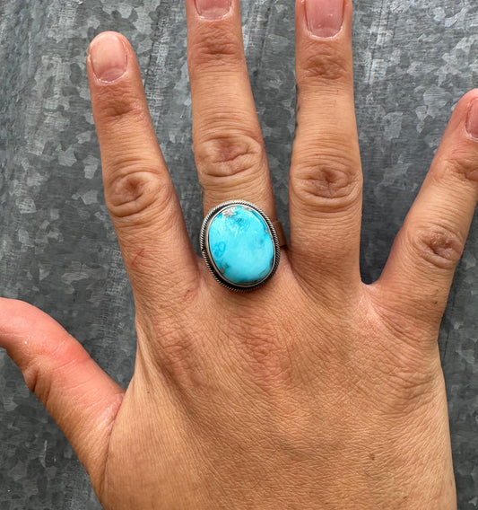 KINGMAN TURQUOISE ADJUSTABLE RING