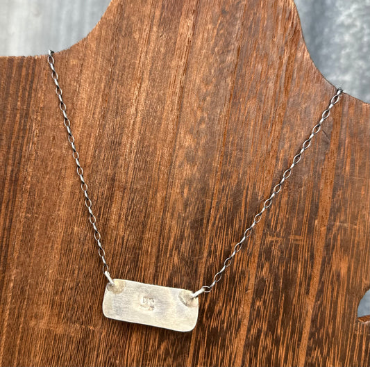 18” COTTON CANDY DAHLIA BAR NECKLACE