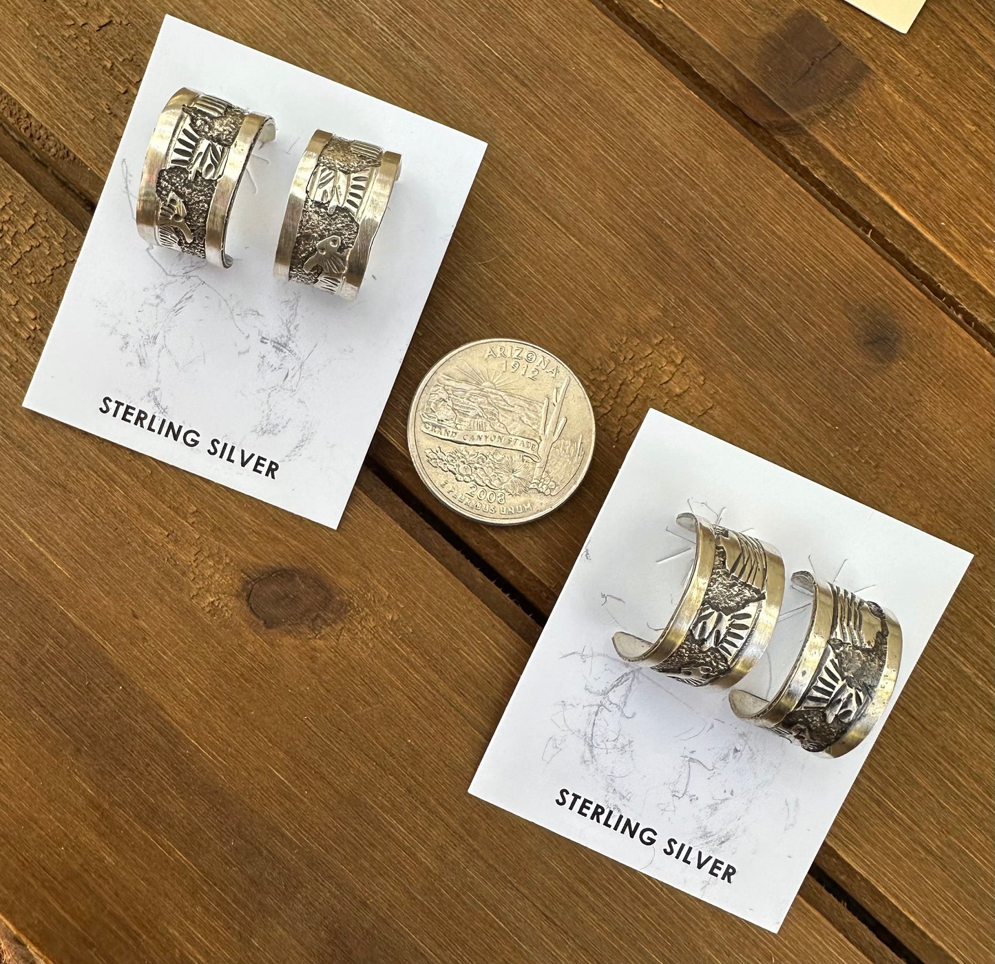 STERLING SILVER HARE STORYTELLER HOOPS