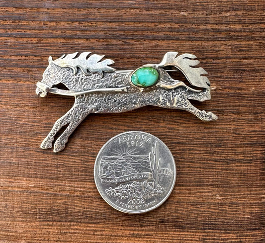 SONORAN GOLD TURQUOISE HORSE HAT PIN