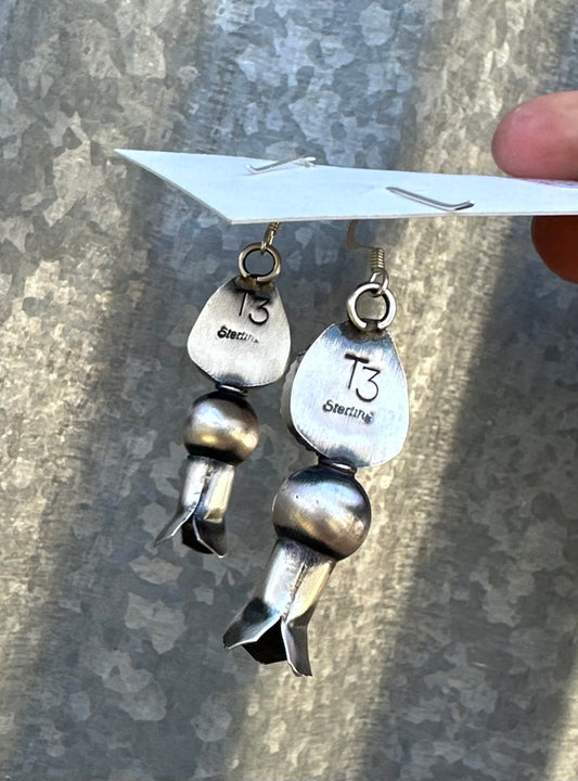 KINGMAN TURQUOISE BLOSSOM DANGLES