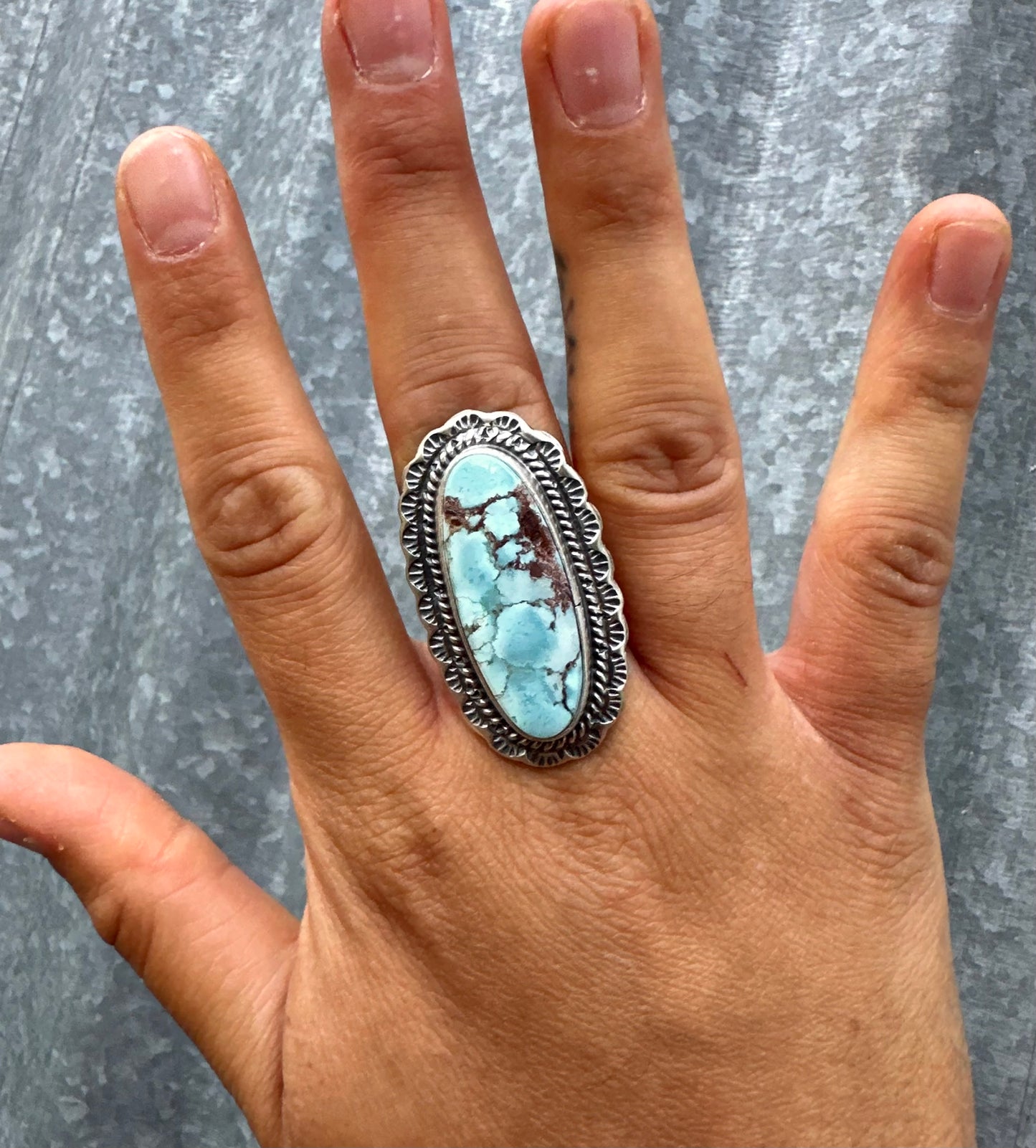 GOLDEN HILLS TURQUOISE RING SIZE 7.5
