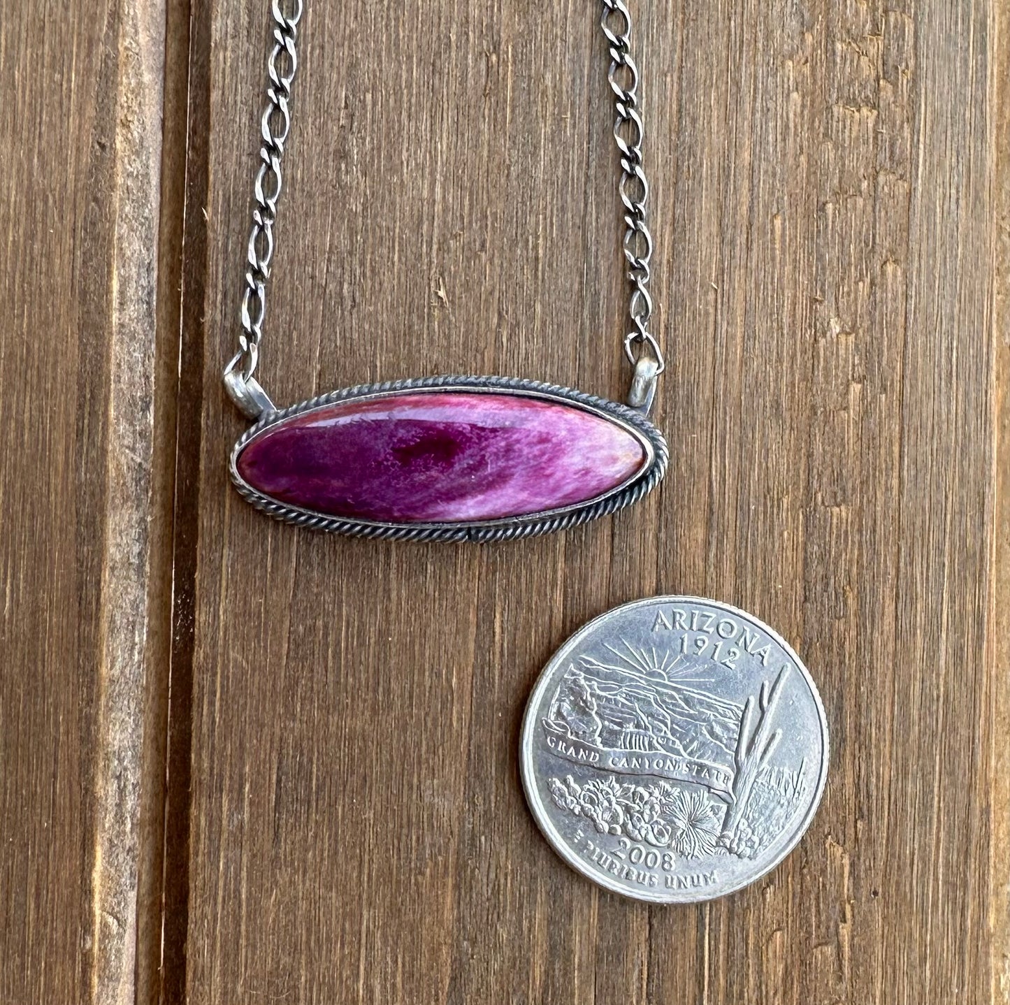 18” PURPLE SPINY OYSTER NECKLACE