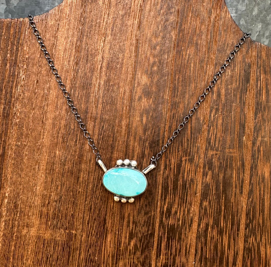 18” SONORAN GOLD TURQUOISE NECKLACE