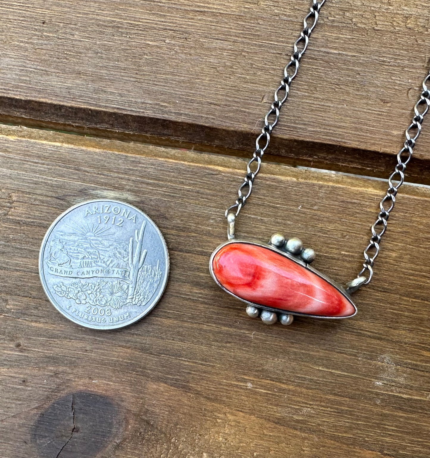 18” RED SPINY OYSTER NECKLACE