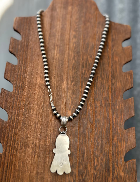 SONORAN GOLD TURQUOISE FEATHERED PENDANT AND NECKLACE SET