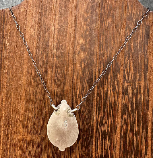 18” BLACKJACK TURQUOISE STARBURST DETAIL NECKLACE