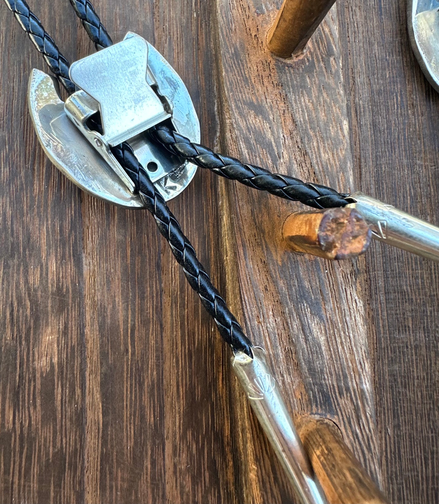 22” STERLING SILVER STAMPED HORSE HEAD BOLO TIES