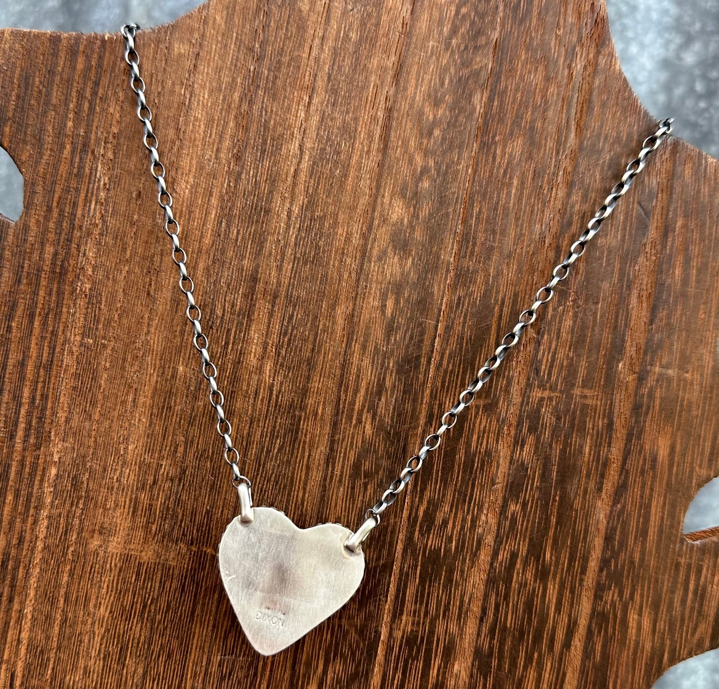 16” PURPLE SPINY OYSTER HEART NECKLACE