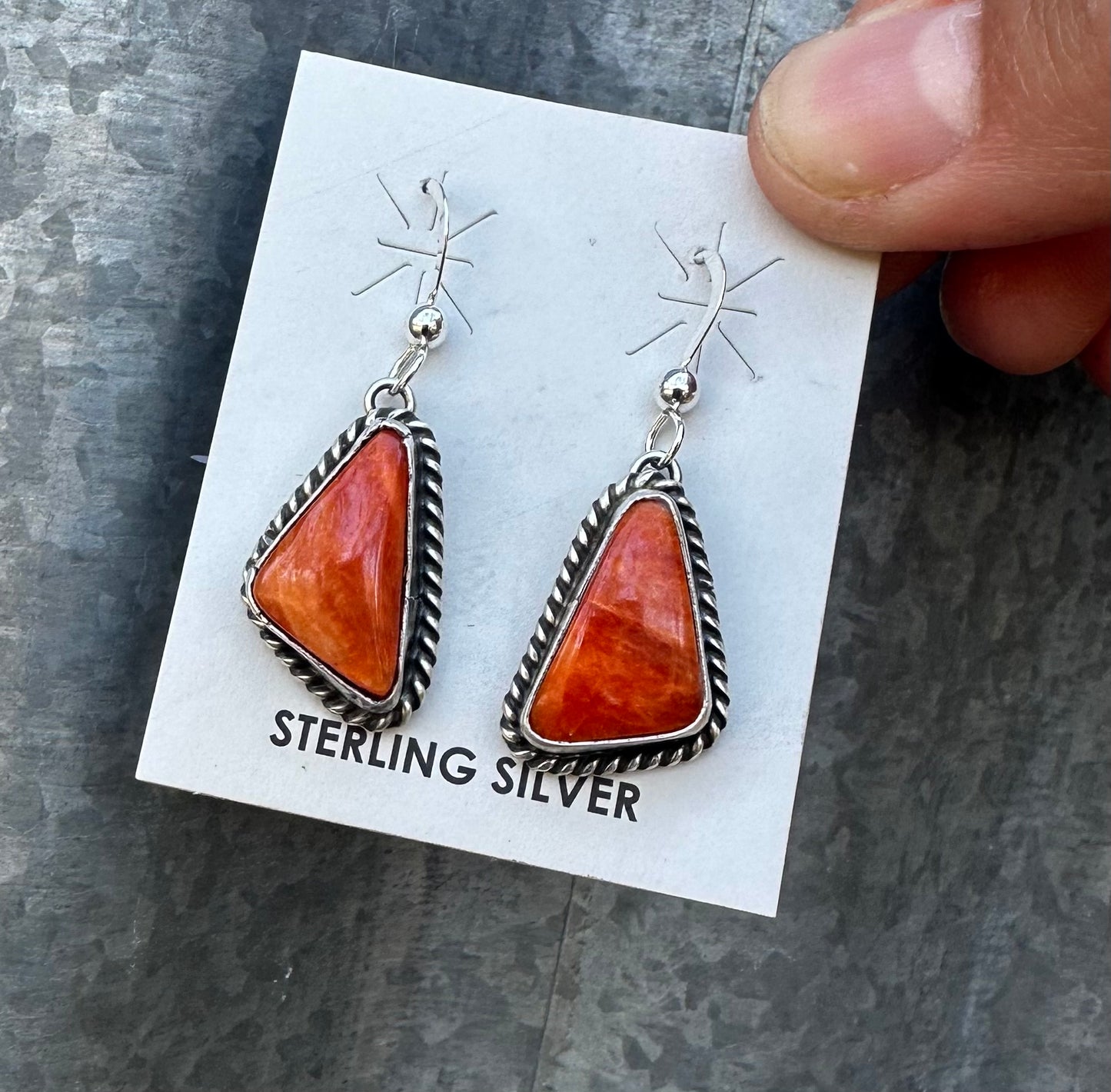 ORANGE SPINY OYSTER DANGLES