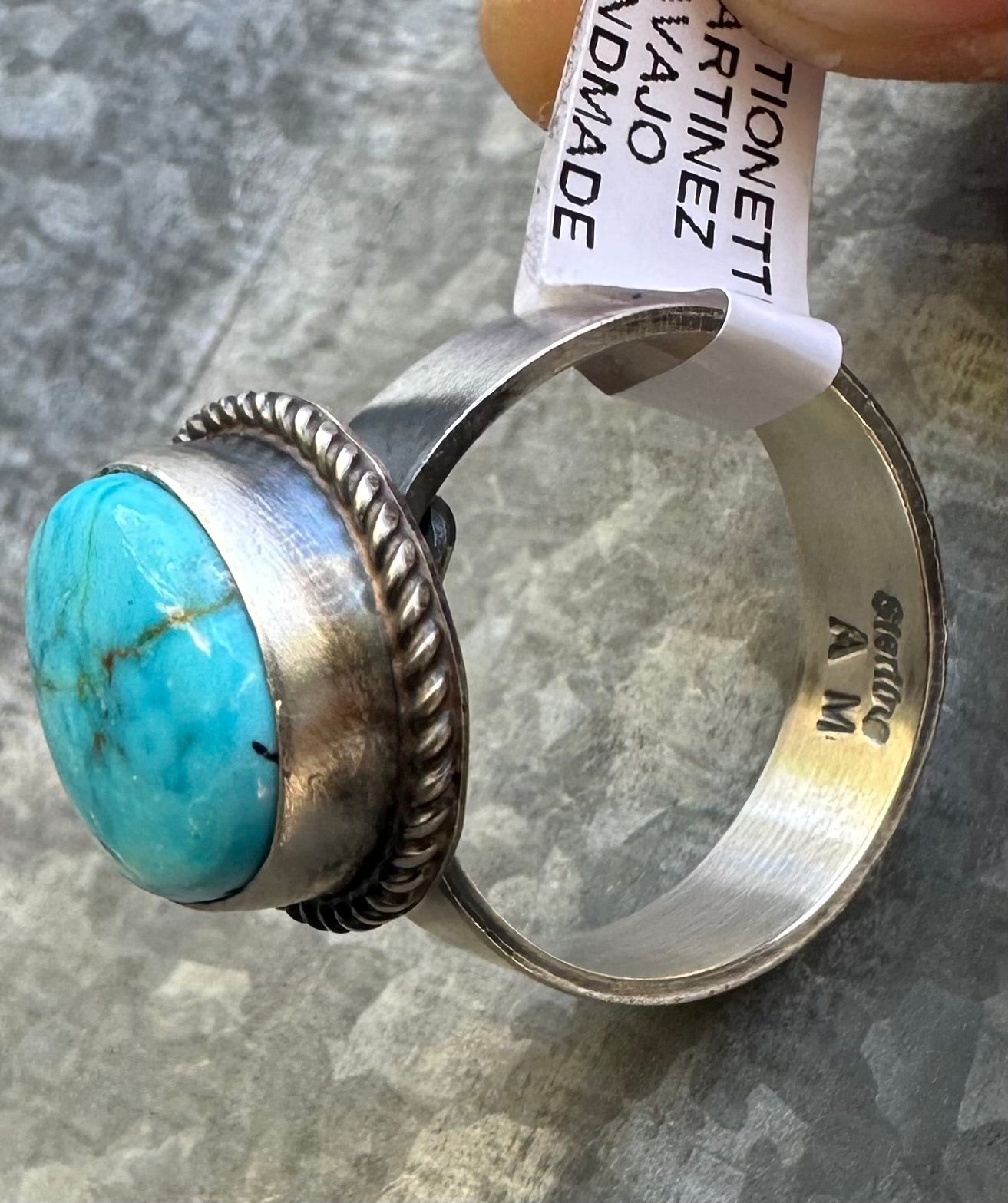 KINGMAN TURQUOISE ADJUSTABLE RING