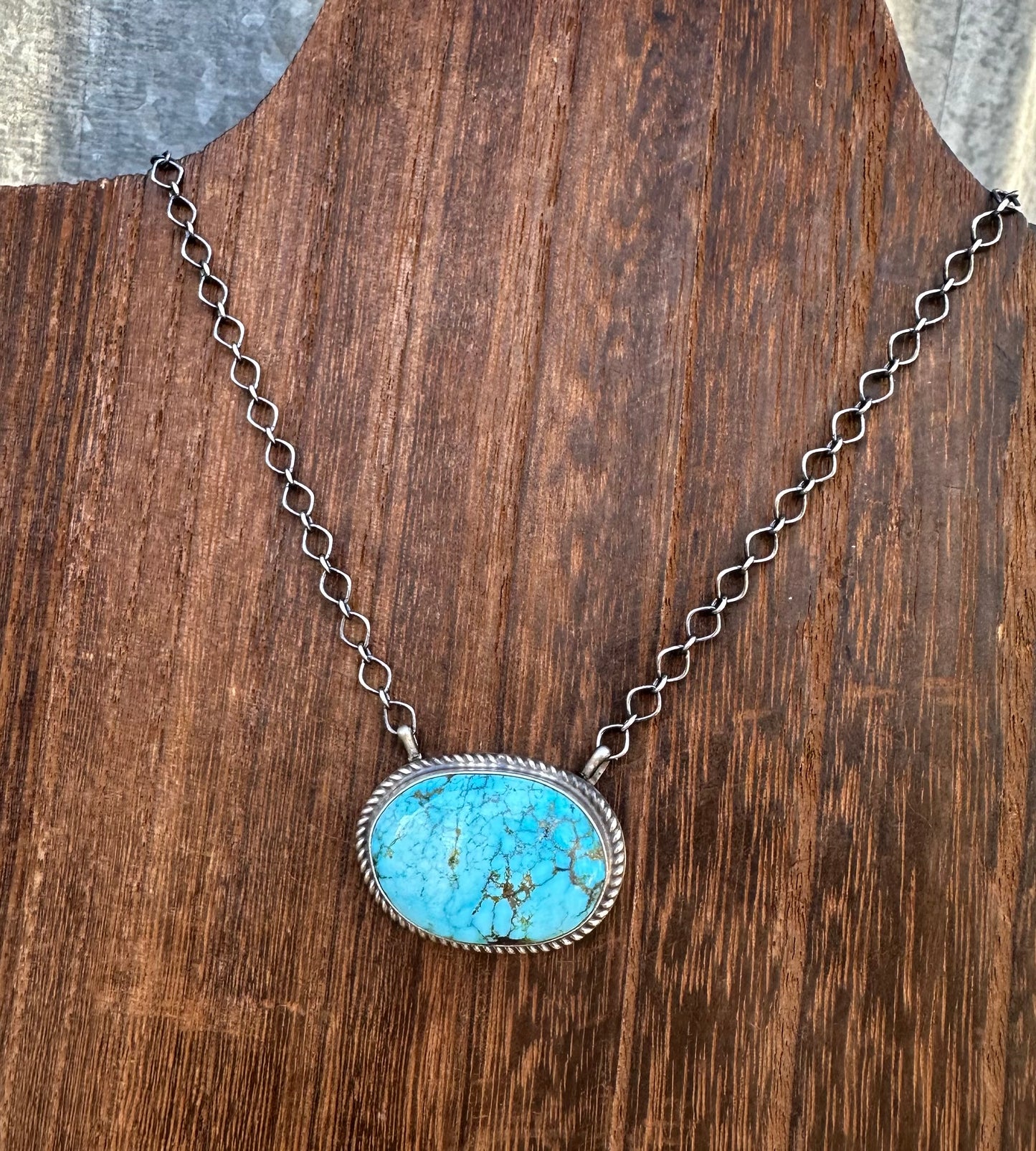 18” SONORAN GOLD TURQUOISE NECKLACE