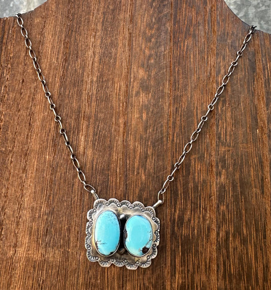18” GOLDEN HILLS TURQUOISE CLOUD NECKLACE