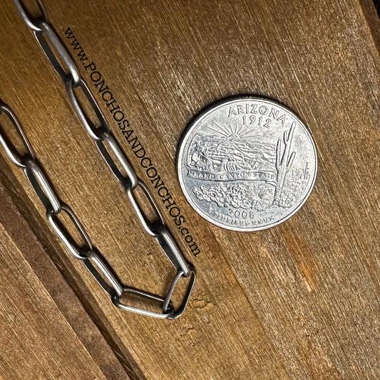 22” NAVAJO PAPERCLIP CHAIN NECKLACE